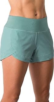 Tough Mode Womens 3" Lightweight Running WOD Volleyball Shorts Workout Mesh Liner Zip Pocket