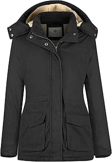 WenVen Women's Winter Warm Sherpa Lined Jacket Heavy Parka Coat with Hood