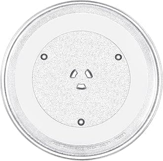13.5" Microwave Glass Turntable Plate by Beaquicy - 13 1/2 Inches 5304509621 Glass Tray Fit for GE Hotpoint Microwave - Replace Microwave Glass Tray # WB39X10032 JVM3160DF1BB JVM3160DF1CC JVM3160DF1WW