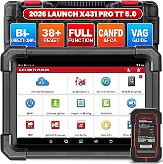 LAUNCH X431 PRO TT 2026 Newly Bidirectional Scan Tool, Bluetooth Launch Scanner with DBSCar VII Connector, 38+ Reset for All Cars, Online ECU Code, CANFD, FCA AutoAuth, VAG Guide, 2 Yrs Free Update