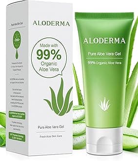 Pure Aloe Vera Gel - Soothes and Hydrates Dry, Itchy, or Irritated Skin; great for Acne, Dandruff, Sunburn, Rashes (4 oz)