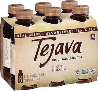 Original Unsweetened Black Iced Tea, 6 Pack, 16.9oz PET Bottles, Non-GMO, Kosher, No Sugar or Sweeteners, No calories, No Preservatives, Brewed in Small Batches