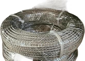1mm 1.5mm 2mm 3mm 4mm 5mm 6mm 8mm Stainless Steel Wire Rope Cable Rigging Extra ASIN 316 A4 Marine Grade (Length: 50m, Diameter: 6mm)