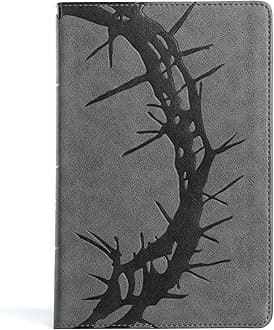 CSB Large Print Personal Size Reference Bible, Charcoal Leathertouch