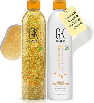 Professional Gold Sulfate-Free Shampoo & Conditioner Set with Hydrating & Anti-Frizz Hair Care | Soft, Shiny & Voluminous Hair | For All Hair Types | 2x250ml