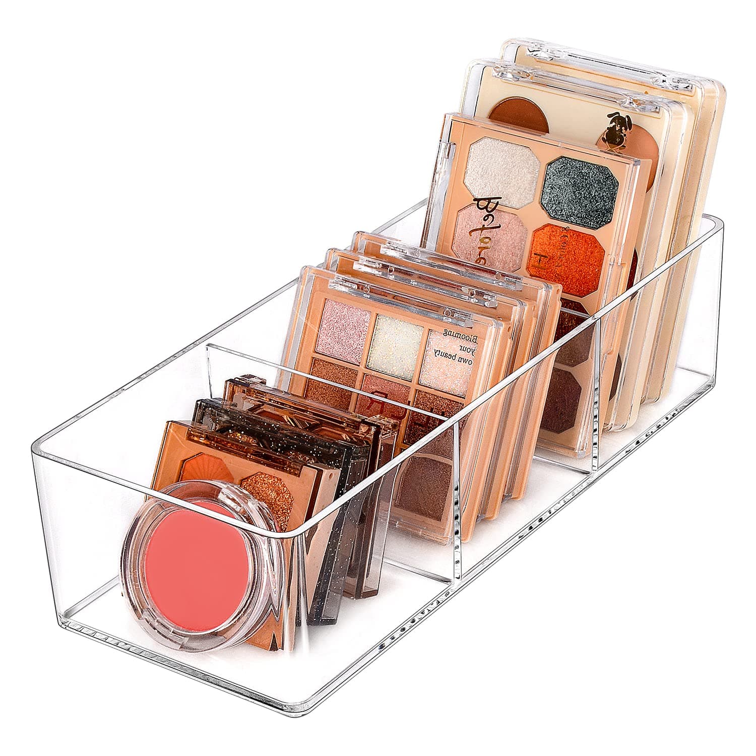 JessLab 3 Cube Sections Drawer organizer, Acrylic Stackable drawer Organizer, Makeup Organizer for Vanity, Countertop, Bathroom, Kitchen and Cabinet Storage, Designed in New York
