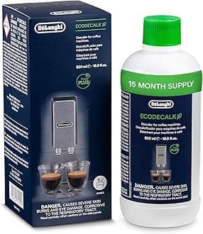 EcoDecalk Descaler DLSC500, 5 Decalcification Doses, Coffee Machine Descaler, Coffee Machine Maintenance Accessory, Plant-Based Ingredients, Bottle with 5 Doses, 500ml