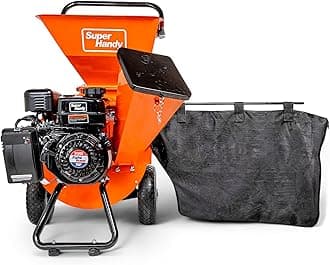 SuperHandy Wood Chipper Shredder Mulcher  7HP 212cc 3 in 1 Multi-Function