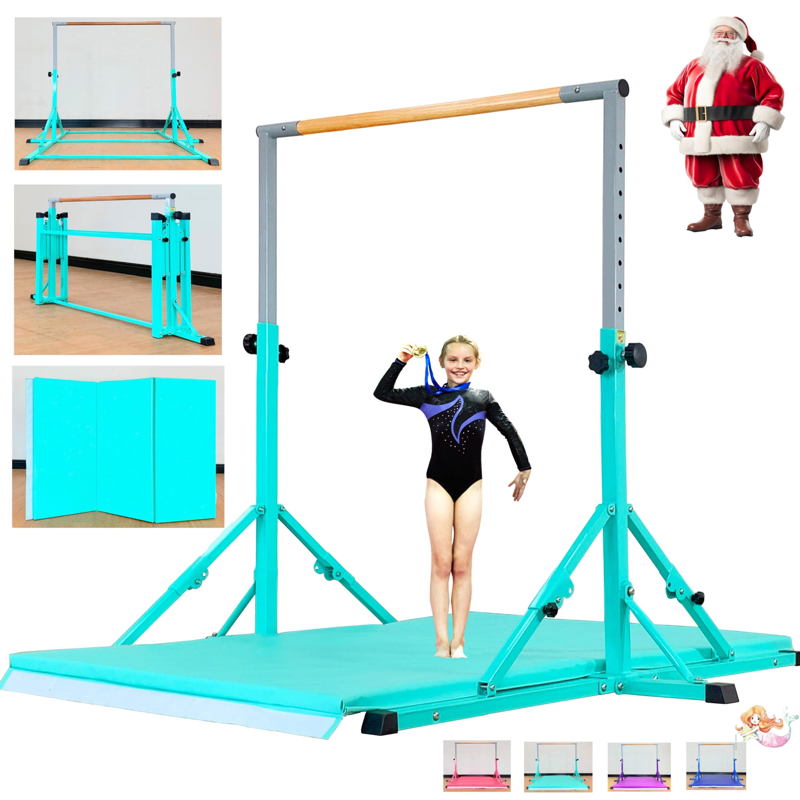Foldable Gymnastic Bar With Mat