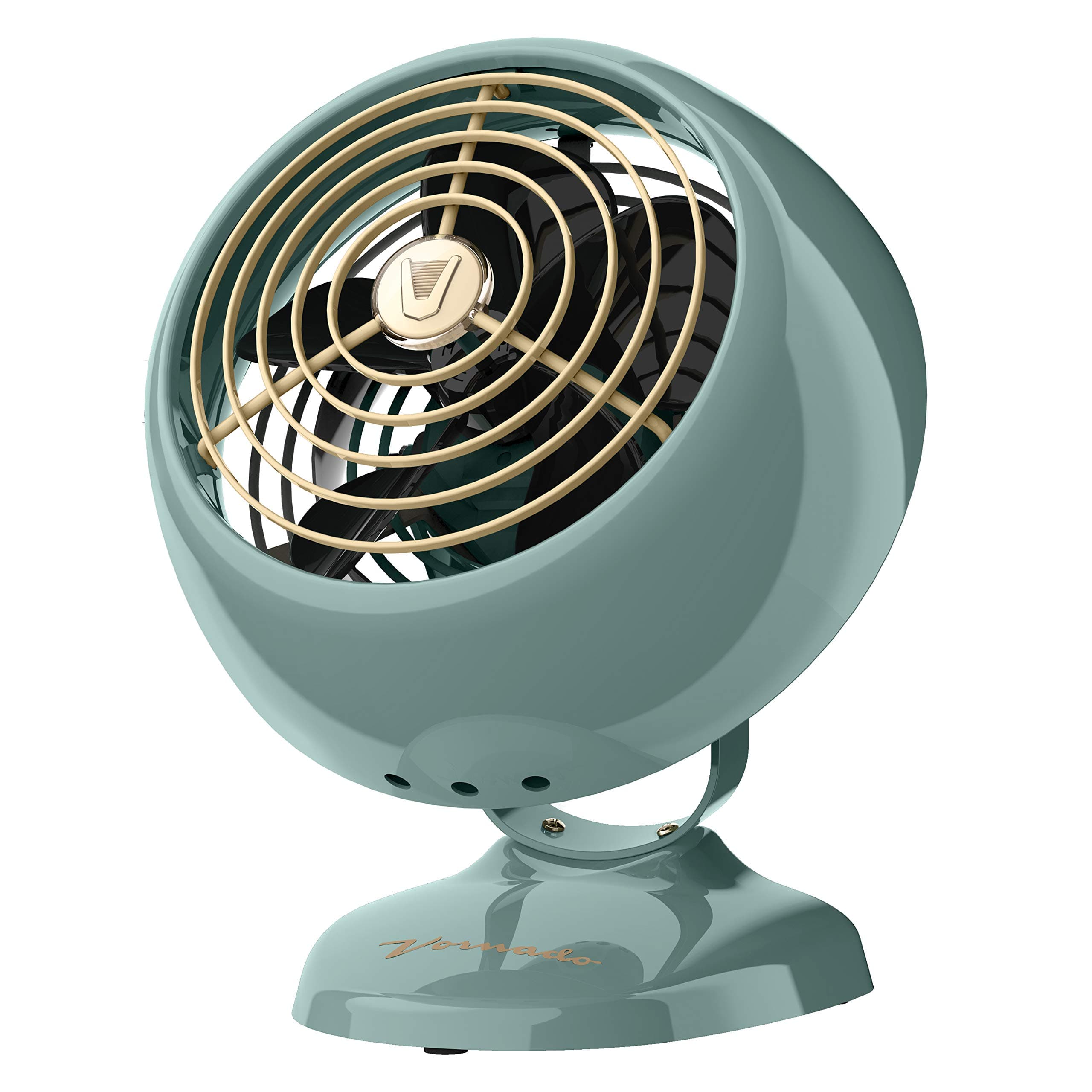 Vornado VFAN™ Mini Fan, Classic Vintage Fan, Retro Metal Air Circulator, For Desk & Bedside, 2 Speeds, Adjustable Tilt, Personal Cooling with Targeted Airflow, Quiet Fan, Green