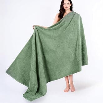 100% Cotton 40x80 Oversized Bath Sheet, Extra Large Turkish Bath Towels for Bathroom, Sage Green Bathsheet
