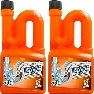 Heavy Duty Sink and Drain Unblocker 2 x 750ml - Powerful formula for indoor and outdoor use
