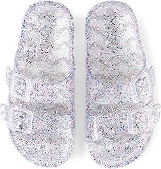 The Children's Place Girl's Double Buckle Slip on Slide Sandals