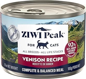 Peak Grain Free Cat Food Tins - All Natural High Protein Pate - New Zealand Venison Recipe - 12 x 185g Multipack