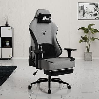 Vision Pro Multi-Functional Ergonomic Gaming Chair, with Premium Fabric, 4D Armrests, Integrated Footrest, Sturdy Metal Base & 180° Back Recline (Earth) Installation Provided