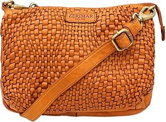 Zerimar Braided Shoulder Bag for Women | Genuine Leather Bag with 7 Pockets and Zip Closure | Removable and Adjustable Shoulder Bag | Made in Spain | Women's Leather Handbags
