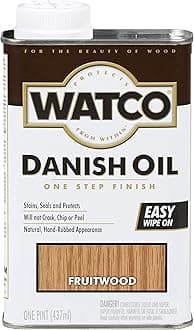 Watco 65451H Danish Oil Wood Finish, Pint, Fruitwood