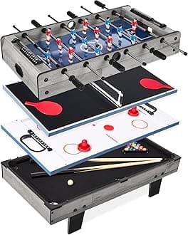 Best Choice Products Multi-Game Table Series – Interactive 4-in-1 and 11-in-1 Game Tables for Kids with Foosball, Air Hockey, Billiards, Ping Pong & More | Childrens, for Home, Play Room, Rec Room