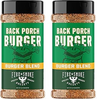 Fire & Smoke Back Porch Burger Seasoning | BBQ Rub for Smoking and Grilling M...
