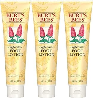 Burt's Bees Peppermint Oil Foot Lotion, 3.38 Oz - Pack of 3 (Package May Vary)