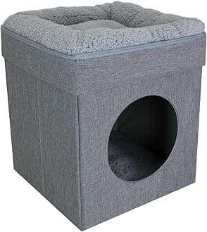 Indoor Cat Cube Furniture, Gray Cube