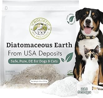 Diatomaceous Earth - Food Grade for Dogs & Cats - 26 Oz - Multi Use Powder - Pet Safe Non-Chemical Freshwater Sourced Silica Supports Overall Health - Made in USA - 210 Scoops