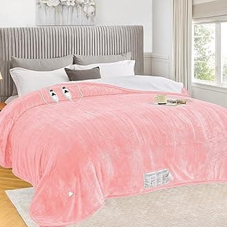 greenoak Heated Blanket Electric King Size 100"X90" Dual Control, Heating Blanket with 10 Heat Levels 1/2/4/6/8 Hours Auto-Off, Sherpa Soft Warm Christmas Blanket,Light Pink