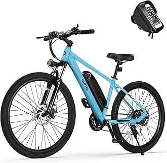 Racer Electric Bike for Adults - 21-Speed Mountain Lightweight Ebike with Peak 750W 22MPH Brushless Motor, 375Wh Removable Battery, 26X2.1 Tire Step Over E-MTB, Up to 40 Miles