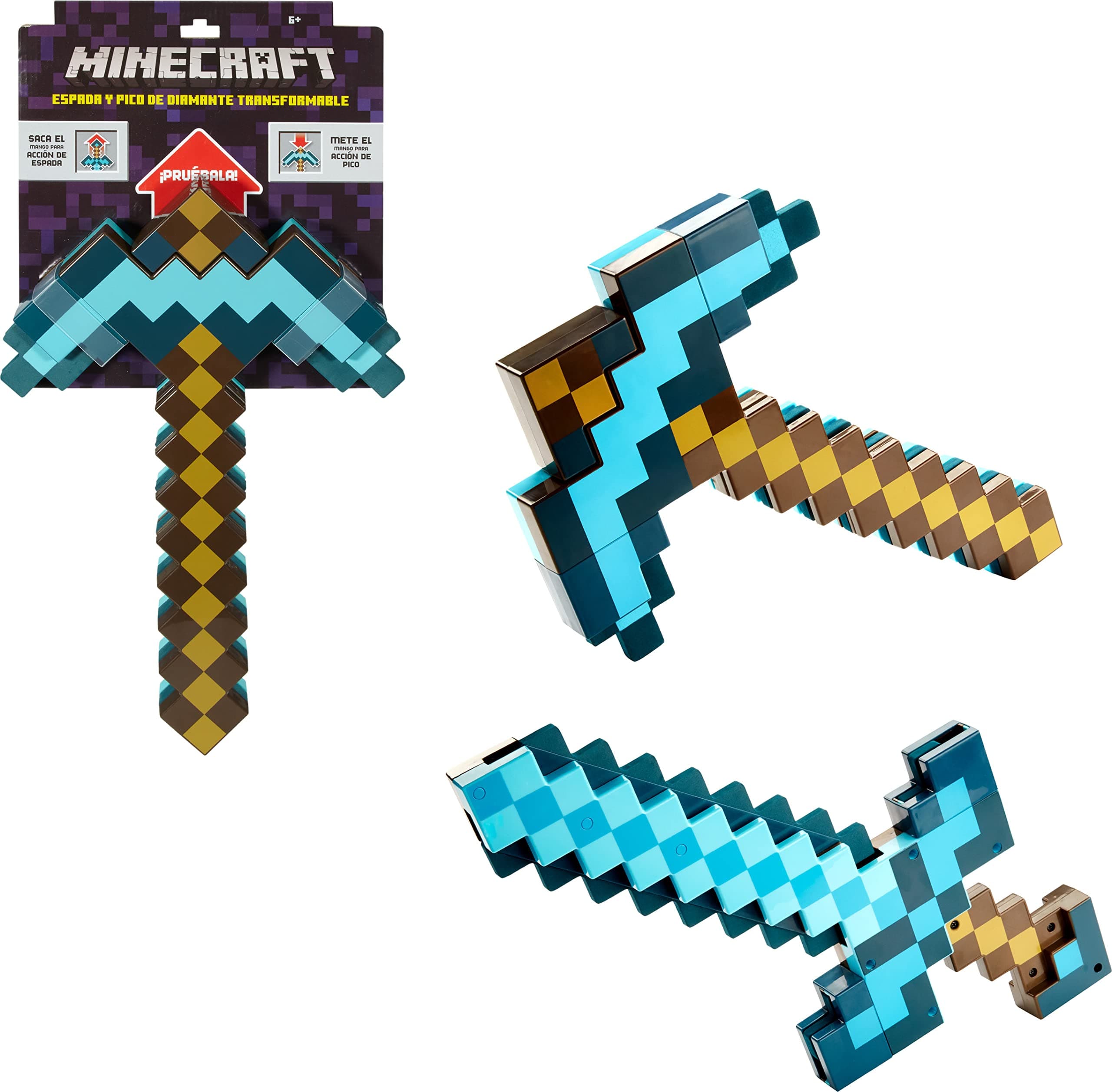 Minecraft Sword & Pickaxe Set, Kid-Sized Wearable Accessory for Role-Play & Costumes
