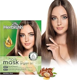 Argan Hair Mask-Deep Conditioning & Hydration For Healthier Looking Hair-25gm for very Dry, Weak, Stressed Out Hair, No Sulphates, No Parabens