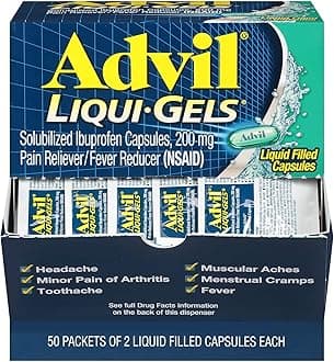 Advil Liqui-Gels Pain Reliever/Fever Reducer, Solubilized Ibuprofen 200mg, 2/Packet, 50 Packets/Box (016902)