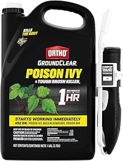 GroundClear Poison Ivy and Tough Brush Killer3 with Comfort Wand, Ready-To-Use Weed Killer with Results in 1 Hour, 1 gal.