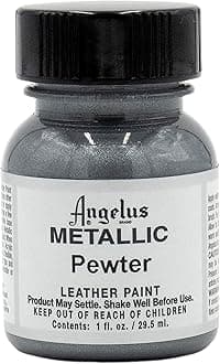 Metallic Leather Paint, 1 oz., Pewter