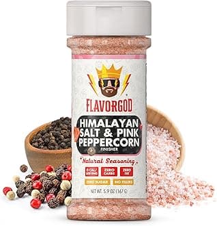 Himalayan Salt & Pink Peppercorn Finisher by Flavor God - Premium All Natural & Healthy Spice Blend for Eggs, Pork, Beef, Vegetables, Dips - Kosher, Gluten-Free, Dairy-Free, Paleo, Vegan, Keto-Friendly - Great Flavor Spices and Seasoning Gift