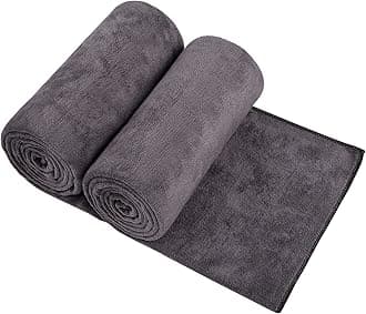 Orighty Bath Towels Pack of 2 - Soft Feel Grey Bath Towel Sets, Highly Absorbent Microfiber Towels for Body, Quick Drying, Microfiber Bath Towels for Sport, Yoga, SPA, Fitness, (27’’ x 54’’)