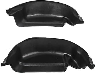 HECASA Rear Wheel Well Liners Fender Guards Compatible with 2015-2020 Ford F-150 F150 (Will not fit Raptor) Black Inner Mud Flaps Cover Pair