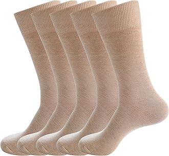 Men's Dress Socks 5 Pairs Mens Cotton Calf Business Formal Socks Soft Breathable Athletic Long Crew Casual Socks