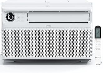 8000 BTU Window Air Conditioner with Inverter Compressor, AC Unit for Window with Remote Control, Timer Function & Pre-Installed Side Panels for Easy Operation & Installation, 115V/60Hz