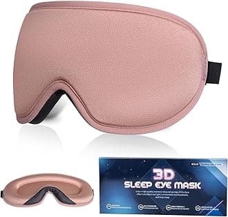 Sleep Eye Mask, 3D Contoured Mask Light Blocking for Women and Men, Soft Comfortable Night Blinder, Suitable Travel, Lunch Breaks, Sleeping, Meditation (Pink), Pack of 1