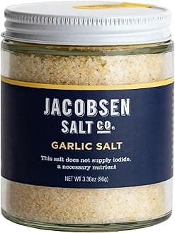 Garlic Salt – Kosher Sea Salt, Non-Iodized Made in USA, Non-GMO, Steak Seasoning, Garlic Flavored, Real Salt – 3.38oz