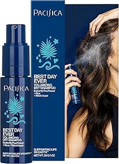Pacifica Dry Shampoo Powder - Best Day Ever Waterless Shampoo & Instant Volumizer - adds Texture, Refreshes & Absorbs Oil, Non-Aerosol for Women of All Hair Types Natural & Vegan Dermatologist Tested