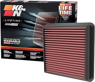 K&N Engine Air Filter: Reusable, Clean Every 75,000 Miles, Washable, Premium, Replacement Car Air Filter: Compatible with 2021-2022 HYUNDAI Elantra, 33-5118