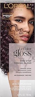 L’Oréal Paris L'Oreal Le Color Gloss One Step In-Shower Toning Hair Gloss, Neutralizes Brass, Conditions & Boosts Shine, Iridescent Plum Purple, 4 Ounce