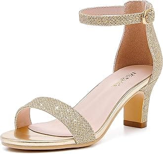 Girls Heel Sandals Girl Dress Shoes Open Toe Ankle Strap High Heels Pump Sandals Wedding Party for Little Big Kid