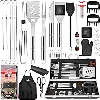 BBQ Accessories, Complete Grill Set Dad Gifts for Fathers Day, 40 Pcs Premium Heavy Duty Stainless Steel Barbecue Grill Accessories for Outdoor Grill Gifts for Men