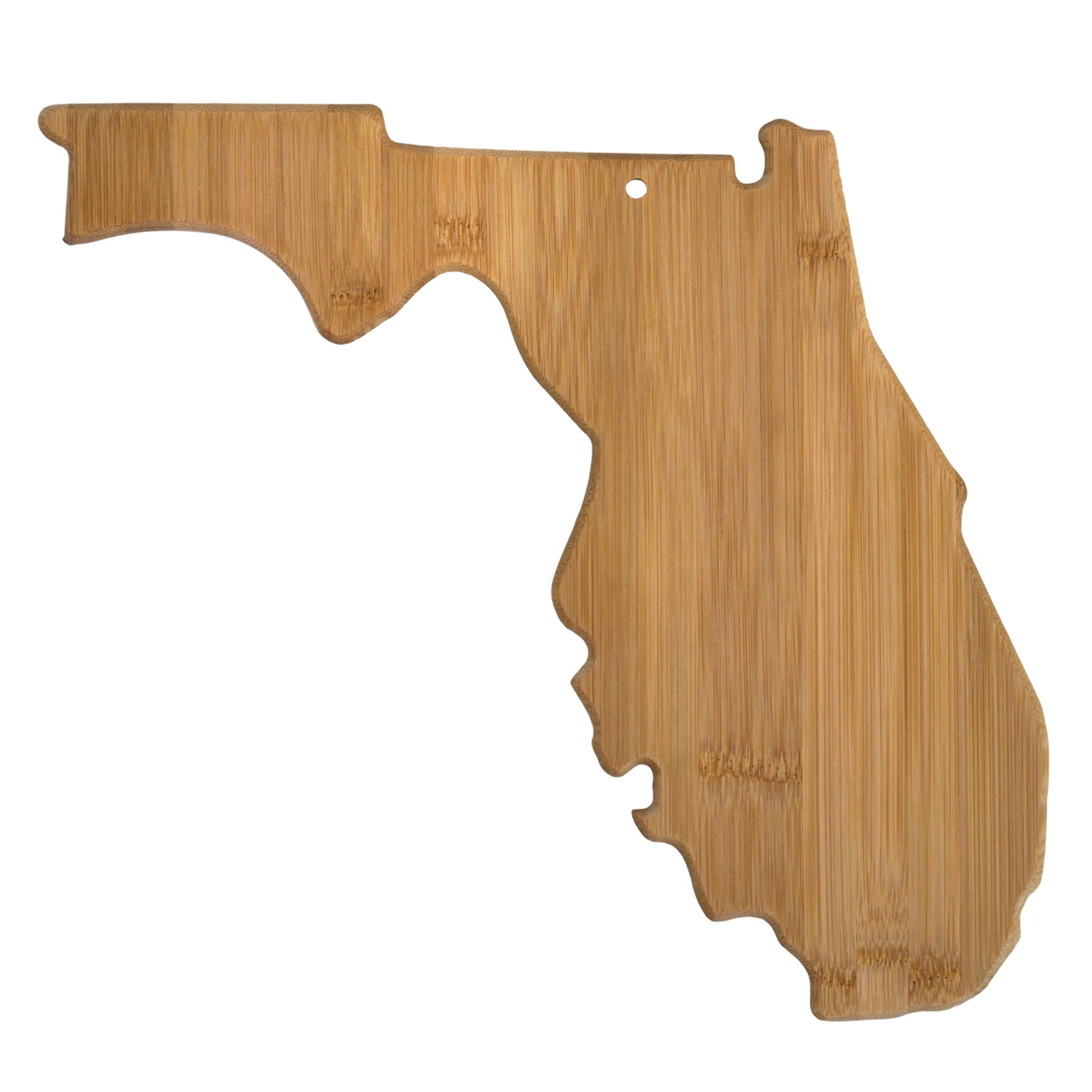 Totally Bamboo Florida State Shaped Serving & Cutting Board