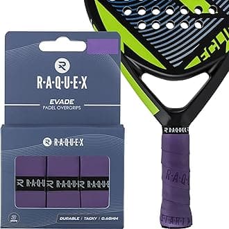 Raquex Evade Padel Racket Overgrip – 10 Colours - 3 Pack Padel Ball or Pickleball Racquet Tape, 0.65mm Thickness – Absorbent, Slightly Tacky Anti Slip Over Grip