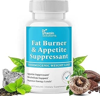 Fat Burner for Women & Men - Appetite Suppressant for Weight Loss - Pills w/Metabolism Booster Thermogenic Weight Loss Supplement - Includes Chromium & Green Tea Extract - 60 Capsules