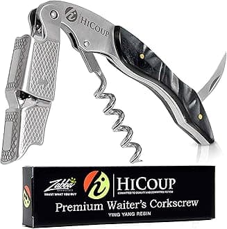 Ying Yang : Professional Waiter’s Corkscrew by HiCoup - Ying Yang Resin Handle All-in-one Corkscrew, Bottle Opener and Foil Cutter, the Favored Choice of Sommeliers, Waiters and Bartenders Around the World