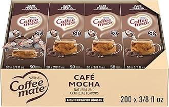Coffee Creamer, Cafe Mocha, Liquid Creamer Singles, Non Dairy, No Refrigeration, 0.375 fl oz Tubs (Pack of 200)